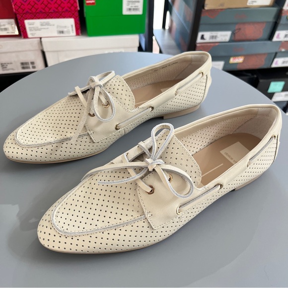 Dolce Vita Shoes - Dolce Vita Lakin Ivory Perforated Loafers